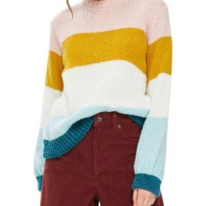 Topshop  Colorblock Knit Pullover